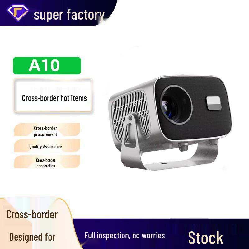 

A10 Ultra HD Portable Mini Projector with Bluetooth and Android 13 for Home and Bedroom Use US Plug