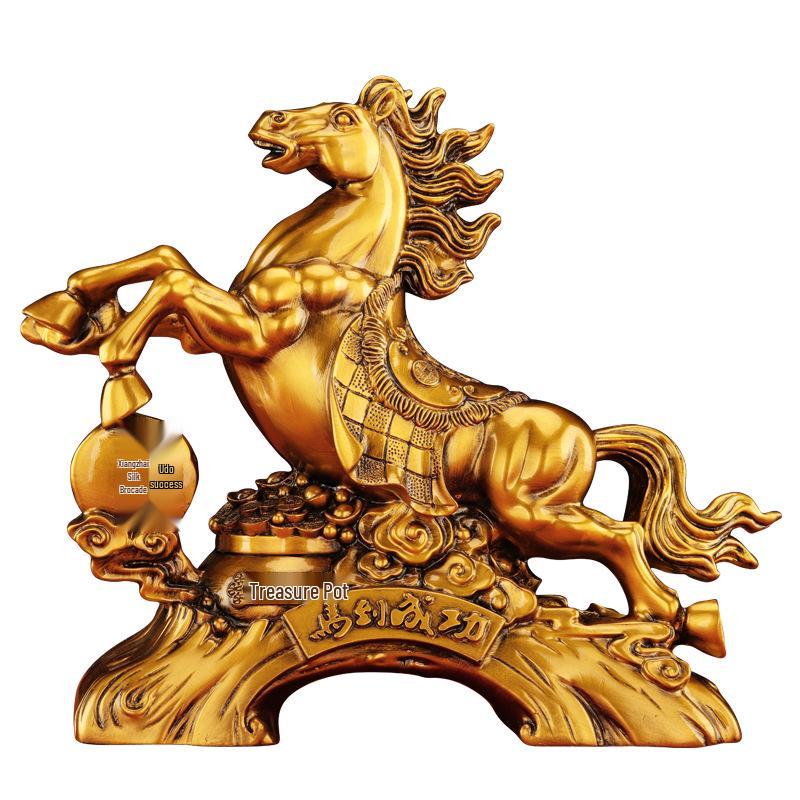 Zodiac Horse Ornament: Wealth-Attracting Decoration for Office, Living Room, Wine Cabinet, or Desk