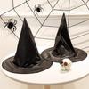 10/1Pcs Halloween Witch Hat Halloween Ball Party Wizard Hat Hanging Caps Decoration Cosplay Costume Accessory Black and White