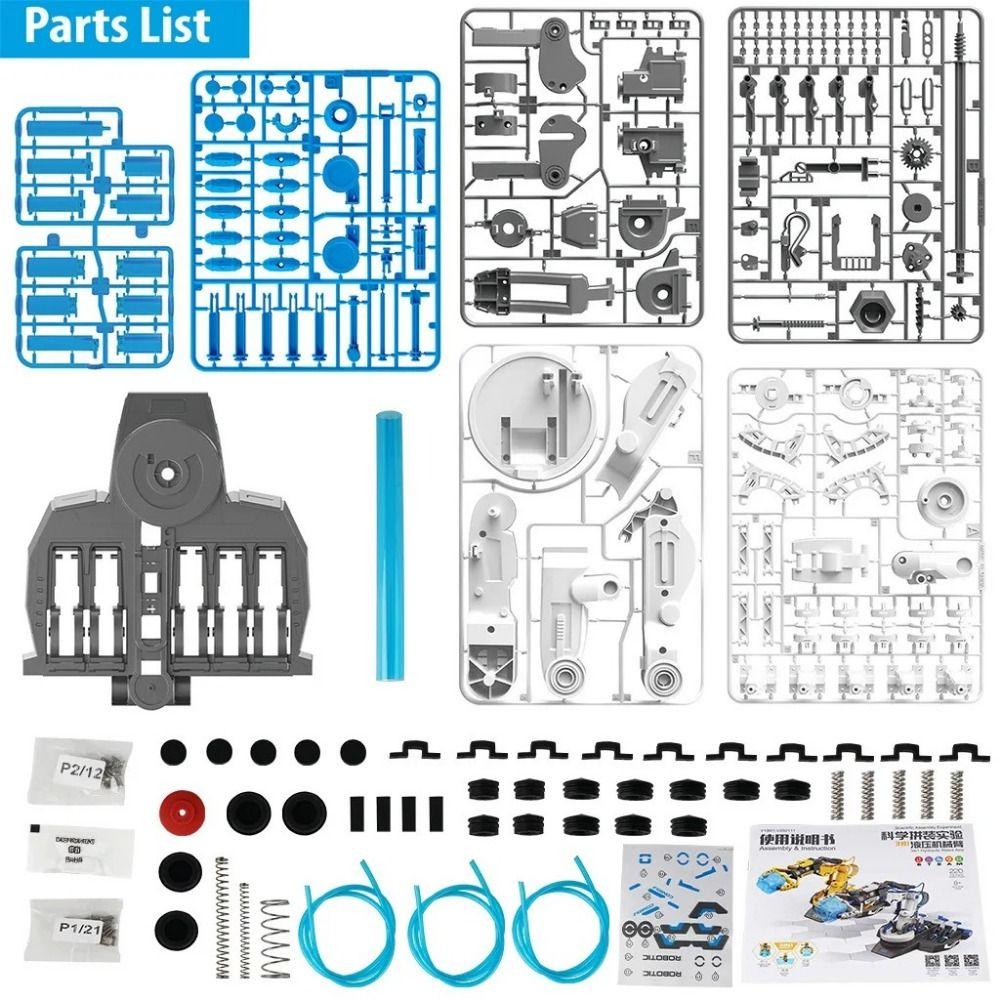 3-in-1 Modellbausatz Hydraulischer Mechanischer Arm Hydrauliksystem Hydraulischer Roboterarm Wissenschaftliches Lernen