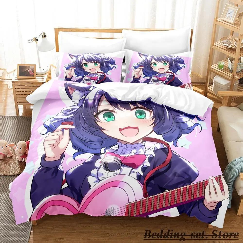 Show By Rock! Bedding Set Cartoon Anime Three-piece Set Adult Kid Bedroom Duvetcover Sets 3D Kawaii Cute Girls