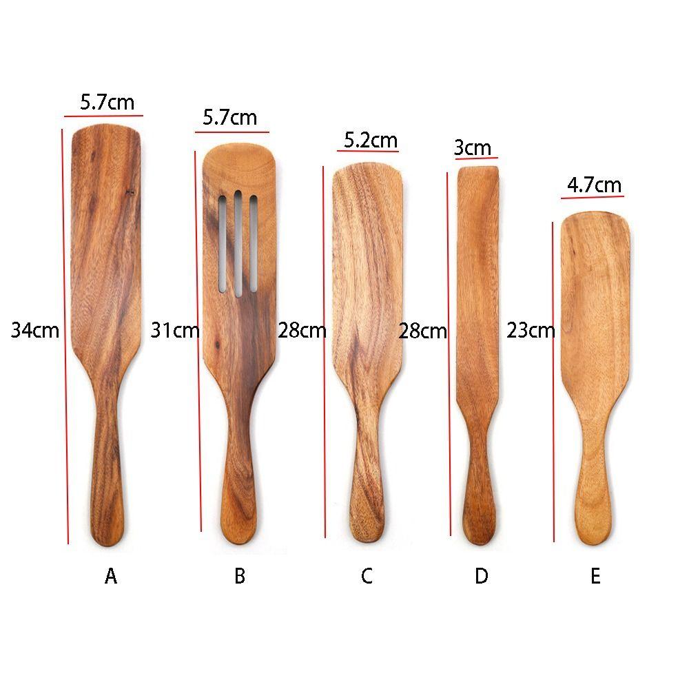 Heat Resistant Colander Spoon Teak Wood Teak Tableware For Nonstick Cookware