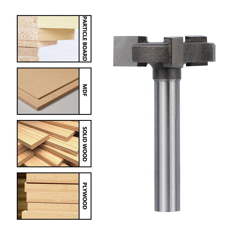 Spoilboard Surfacing Router Bit 6mm & 6.11mm Shank, Slab Flattening Planer Bit for Woodworking, T-Slot Milling Cutter