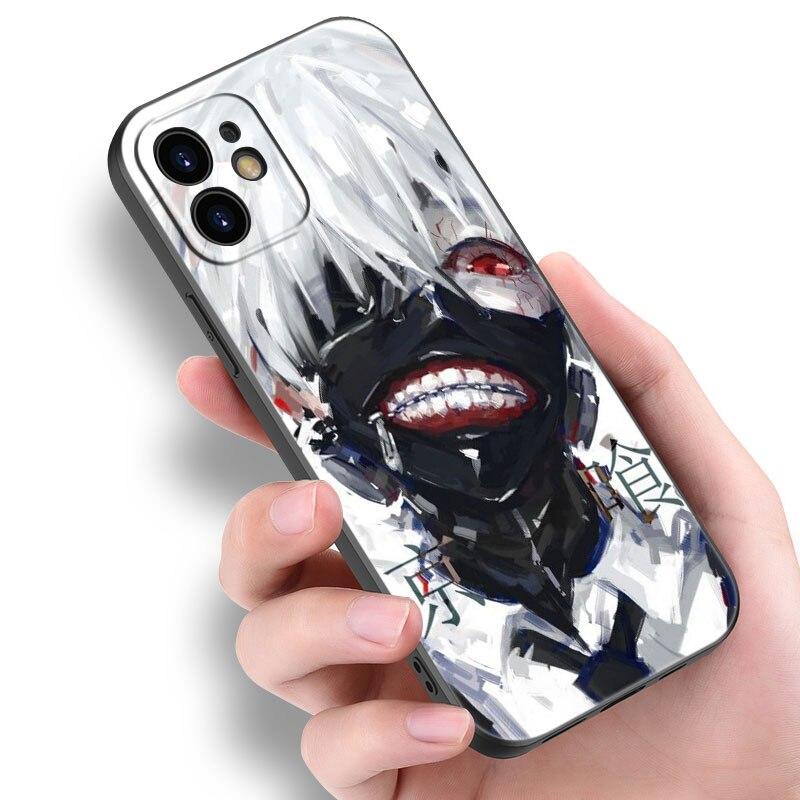 

Чехол для телефона с изображением аниме «Токийский гуль» для Apple iPhone 14 13 12 Mini 11 Pro Max 7 8 XR X XS 7 8 Plus SE 2020 2022, черный мягкий чехол iPhone SE 2022