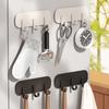Gancho Adesivo Forte Pendurar na Parede Sem Perfuração Fila de 3 Ganchos Banheiro Sala de Estar Traseira da Porta Cozinha Geladeira Pendurar na Parede