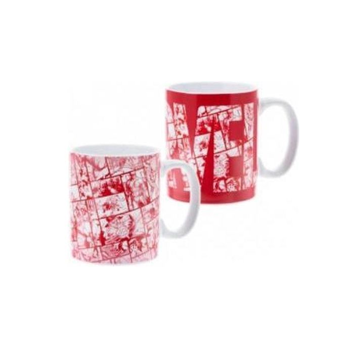 Tasse à chocolat chaud - marvel - rond - rouge - 320 ml - non compatible lave-vaisselle