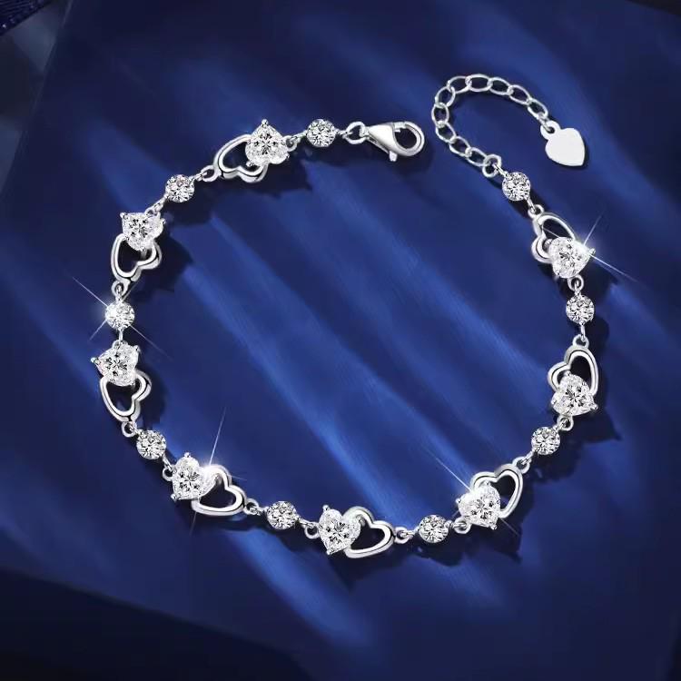 Ocean Heart Bracelet: Elegant Luxury Design for Women - Perfect Birthday or Valentine's Gift