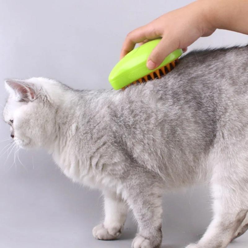 3-in-1 Haustier Dampfbürste Elektrische Dampf-Sprüh Fellpflegekamm für Hunde Katzen Haarausfall Entfernung Massagegerät