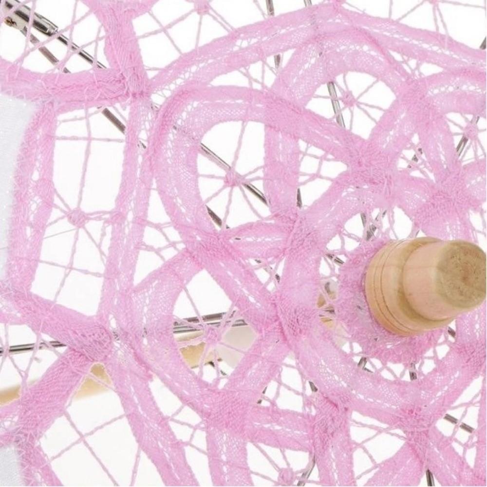 Bestickter Baumwollspitzen-Schirm 15 Zoll Sonnenschirm Romantischer Spitzensonnen-Schirm DIY Basteln