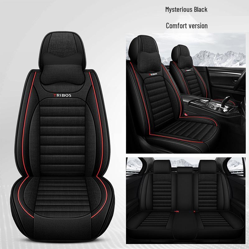 Linen Wrapped All-Season Breathable Car Seat Cushion Mat