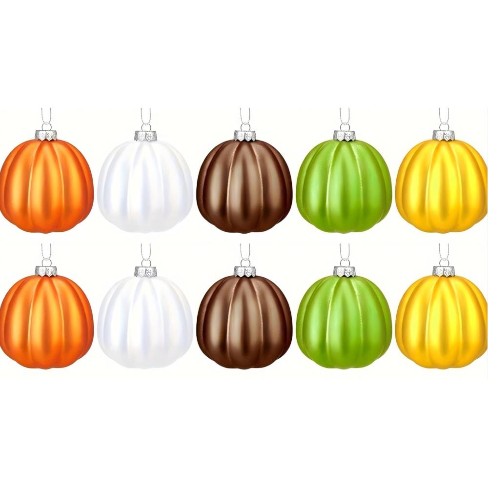 10-20pcs Halloween Pumpkin Balls 5cm Matte Autumn Pumpkin Pendant for Birch Tree Halloween Party Table Decoration