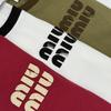 Miu Miu Damen Frühling/Sommer 2026 Klassisches Baumwoll-T-Shirt mit gesticktem Logo, Rundhalsausschnitt, Kurze Ärmel, Unifarben