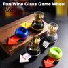 Adult Party Game Penalty Spin Wheel Drinking Toy, Fun Adults Pointer Rotating with Shot Glass for Bar, KTV, Family Night, Parties, Picnics,