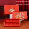 Mid-Autumn Mooncake & Pastry Gift Box with Egg Yolk Pastry, Peach Blossom Pastry, and Chinese Candy in a Nine-Grid Design.