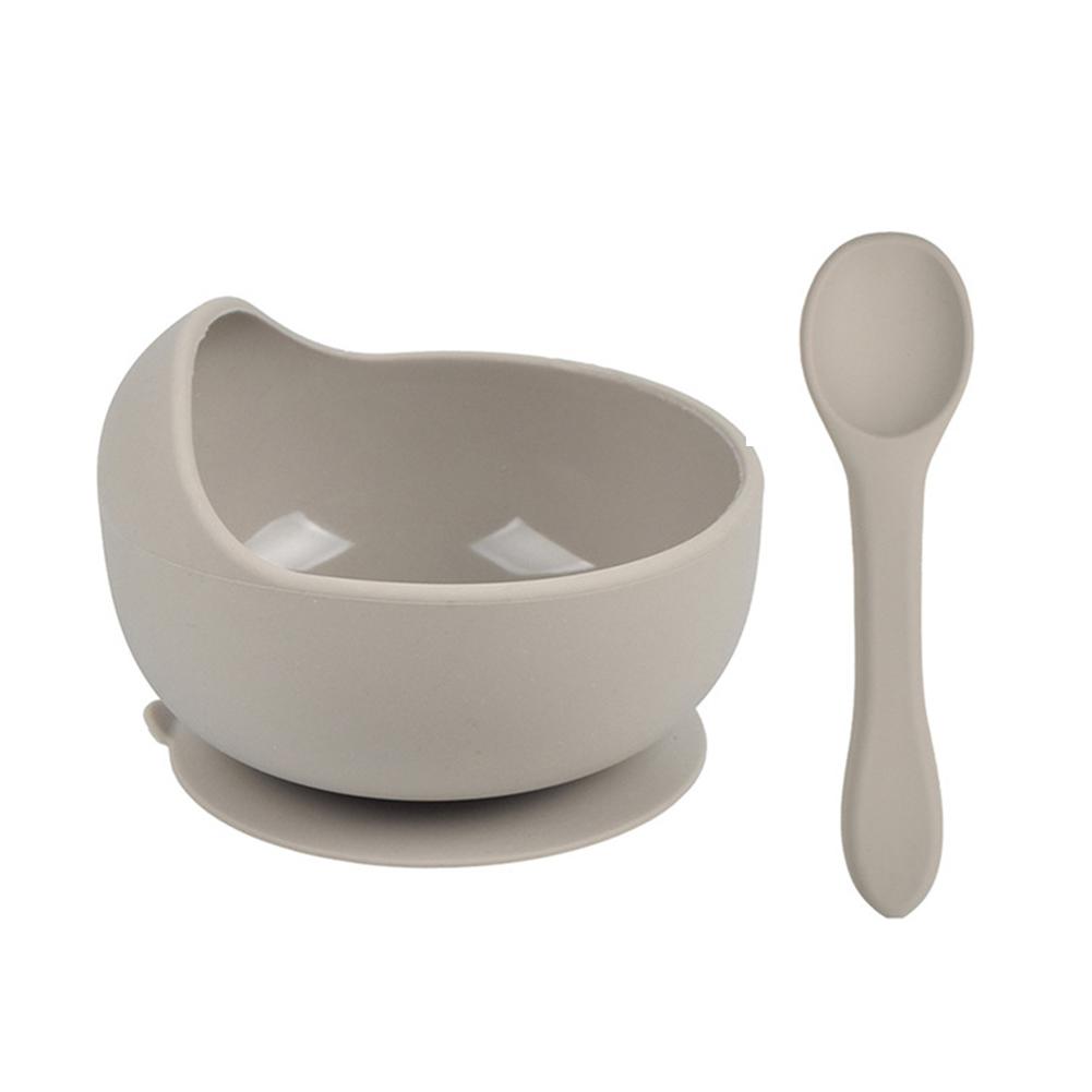 2Pcs Silicone Bowl Food-grade Silicone Suction Cup Children's Bowl Kitchen Baby Feeding Bowl Set  Anti-skid Kids Dishes BPA Free