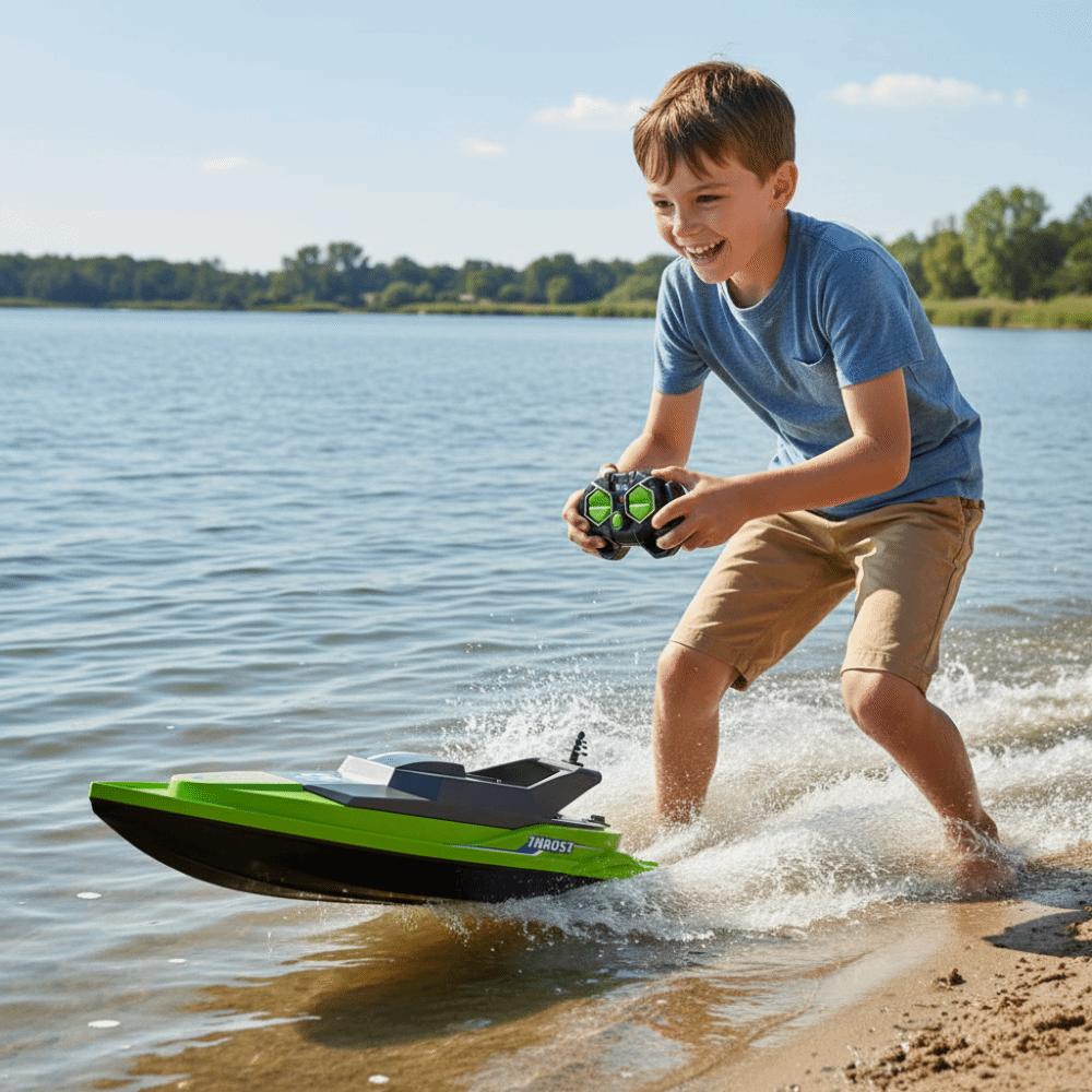 High-Speed Electric Speedboat Dual Motor Water Toy Outdoor Fun Racing Boat  Pool