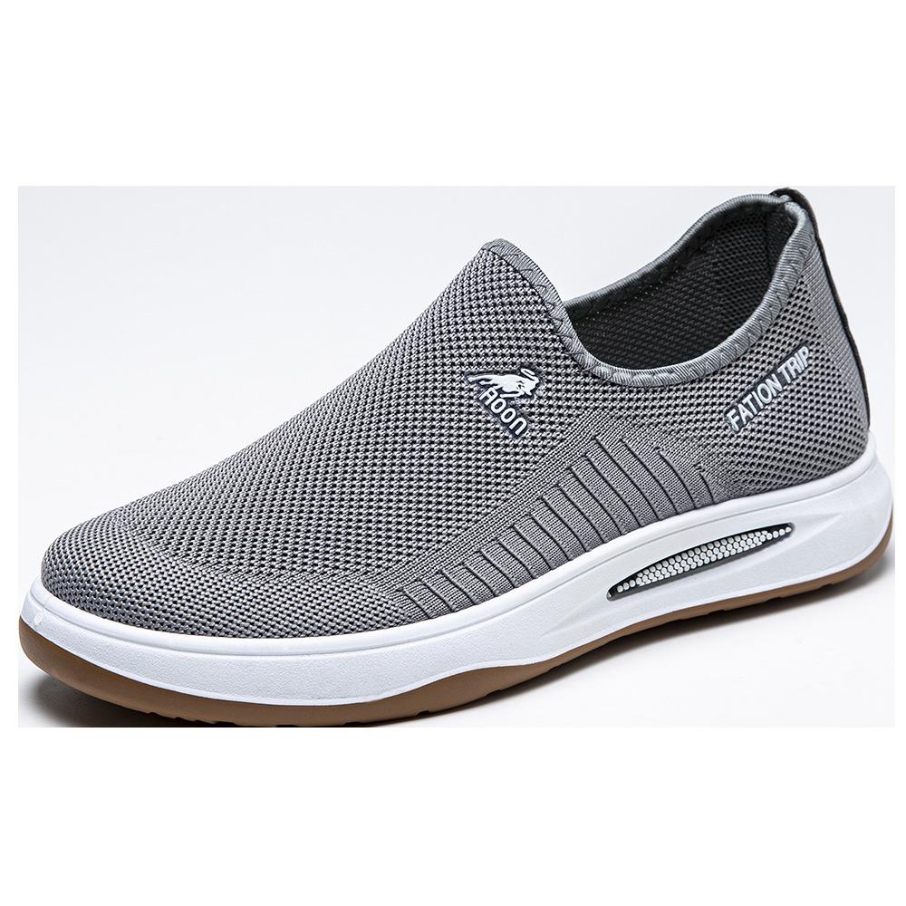 Men's Shoes 2025 Summer Breathable Mesh Shoes Soft Sole Lightweight Fly-woven Mesh Shoes One-pedal Men's Sports and Leisure Shoes