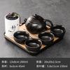 Purple Clay Ceramic Kung Fu Tea Set Home Teapot Set with Portable Tea Tray and Tea Caddy