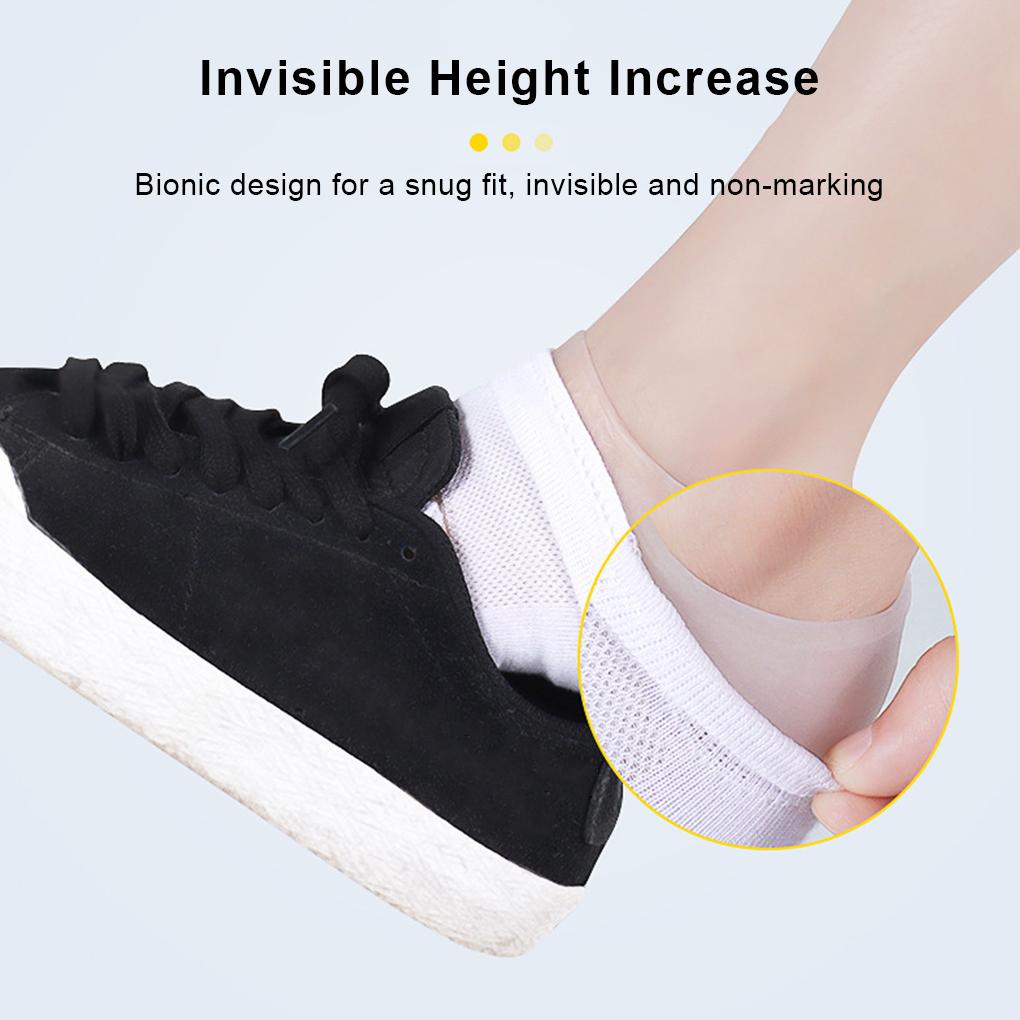 1 Pair Height Increase Insoles Heel Lift Removable Unisex Sneakers High Heel Boots Inserts Protector Pad for Woman Man