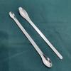 Three-piece Stainless Steel Medicine Spoon Set with Double-headed Micro-spoon, 22CM Single-head Spoon, and Packing Spoon for Laboratory Sampling.