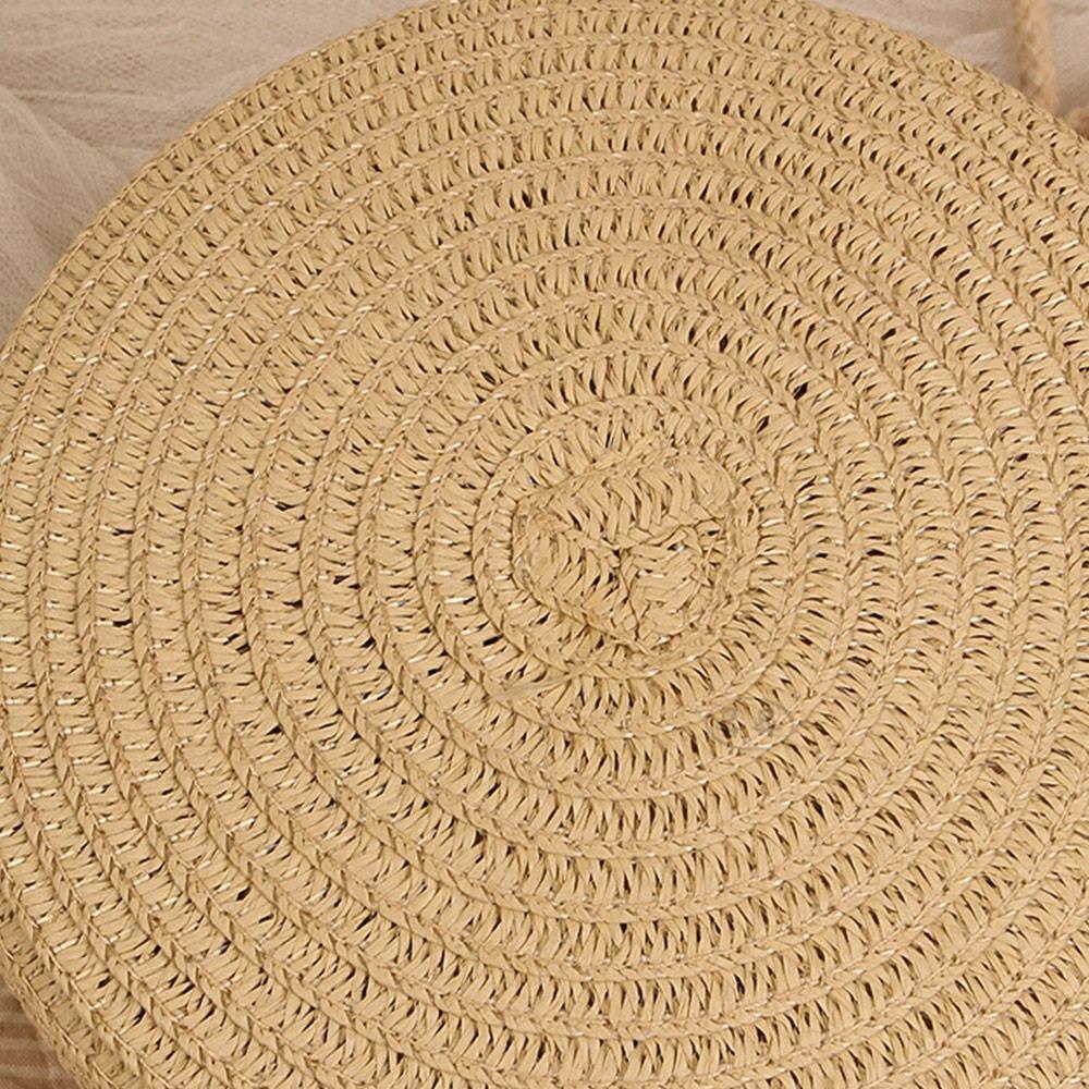 Handmade Handbag Knit Women Girl Straw Bag Shoulder Bags Straw Handbag Summer Beach Bag