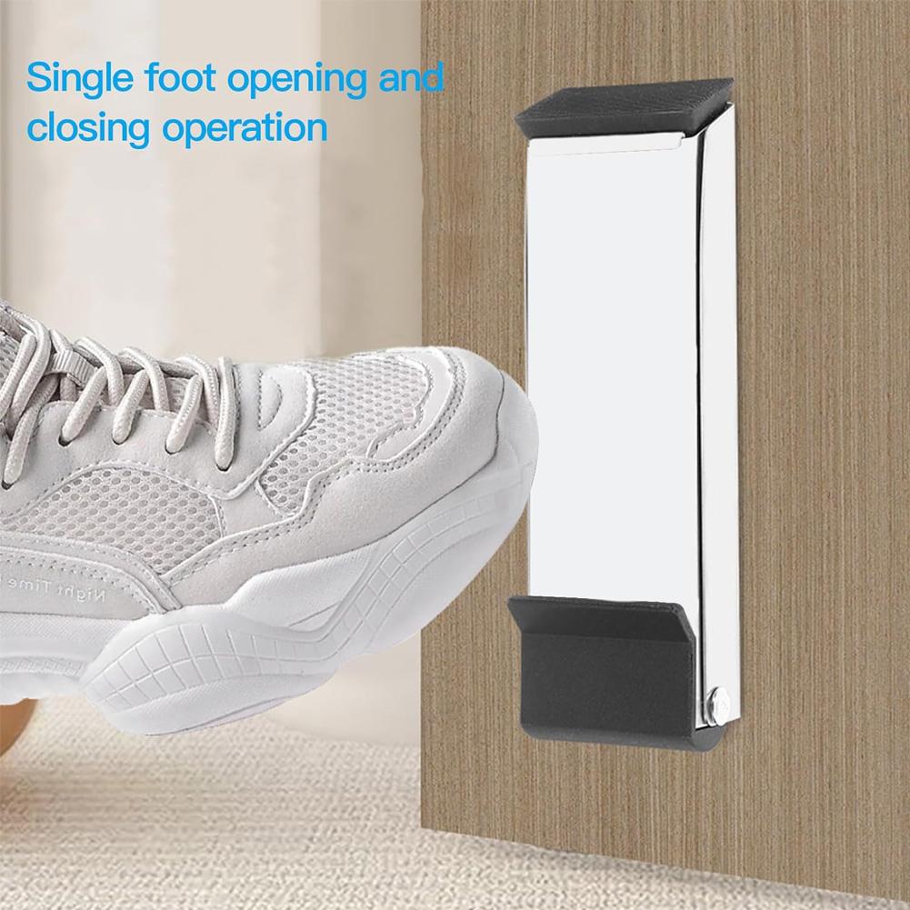 Exterior Door Stop Folding Door Stop 140x43x16mm Flexible Installation Options High-traffic Area Compatibility