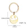 Star Moon Wave Stainless Steel Keychain Romantic Couple Design Fashion Pendant Practical Valentine's Day Gift