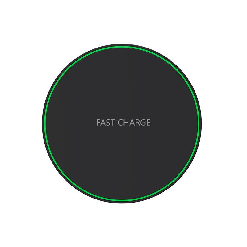 Ultra-Thin Round 50W Wireless Charger for Apple & Huawei Phones - 15W Desktop Charging Pad