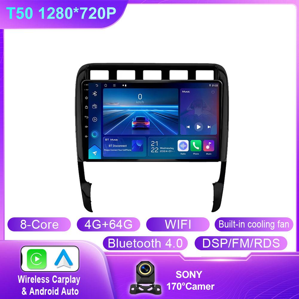 Android 14 Car Radio Car Multimedia Video Player WIFI For Porsche Cayenne 957/955 2002 - 2010 HeadUnit GPS Autoradio Carplay BT