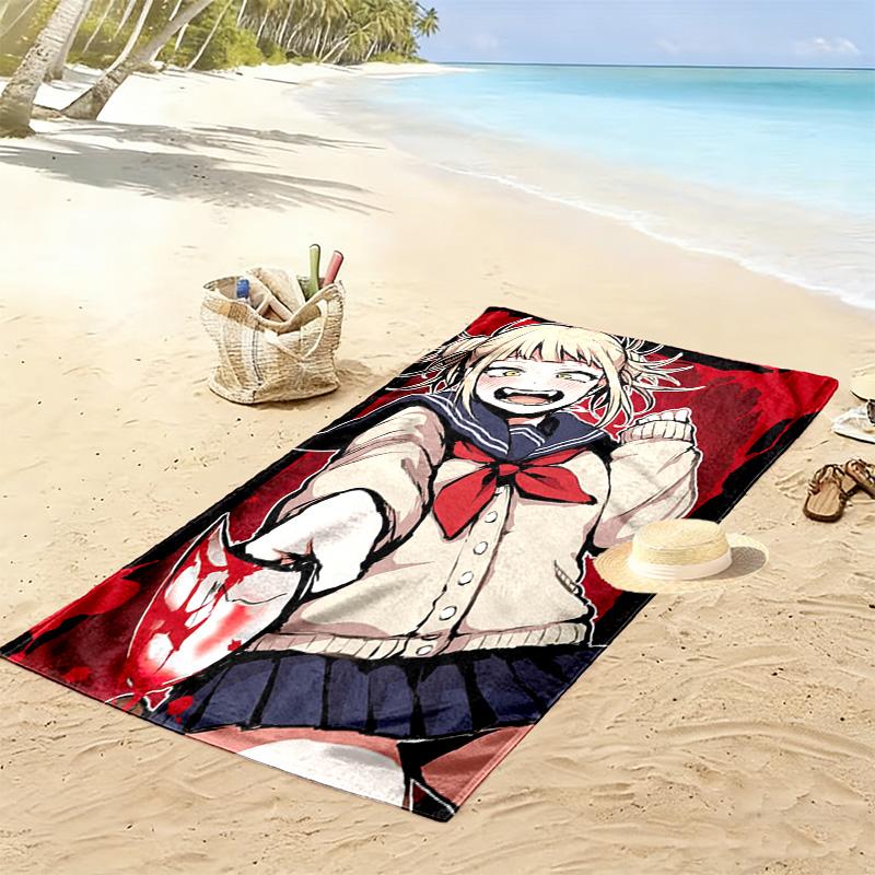 Toga Himiko 2D Flat Print Beach Towel, Large Soft Quick Dry Towel for Beach Camping Swimming.NSTJ0928562