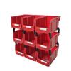 Plastic Stackable Storage Bins Screw Storage Boxes Stackable Bin Parts Organizer Garage Storage Bins (9pcs)