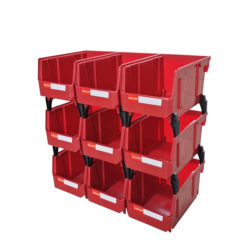 Plastic Stackable Storage Bins Screw Storage Boxes Stackable Bin Parts Organizer Garage Storage Bins (9pcs)