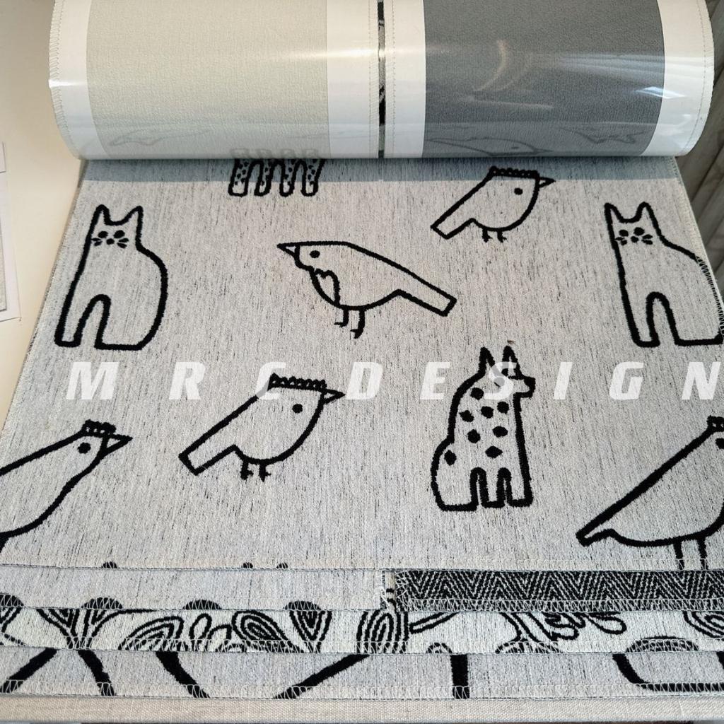 Cotton and Linen Cartoon Curtains Animal World Super Soft Chenille Children's Room Curtains Bedroom Girls Boy Room Curtains