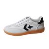 Fashion Spring and Autumn Fashion Trimmed Thick-soled Women's Sports Shoe Lace-up Flat-soled Couple Style Moral Training Shoes Plus Size