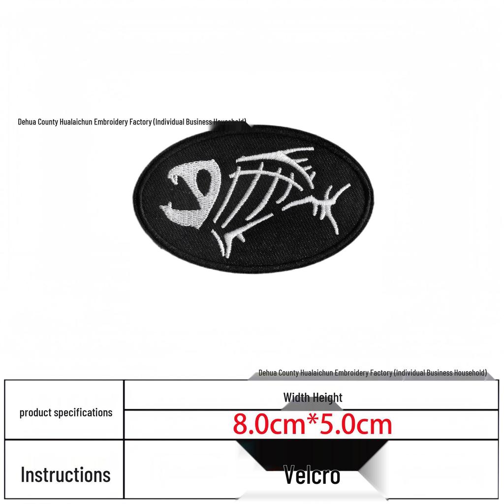 Bigfoot Embroidered Hook-and-Loop Cross-border Letter Cloth Patch Morale Armband & Fishbone Badge