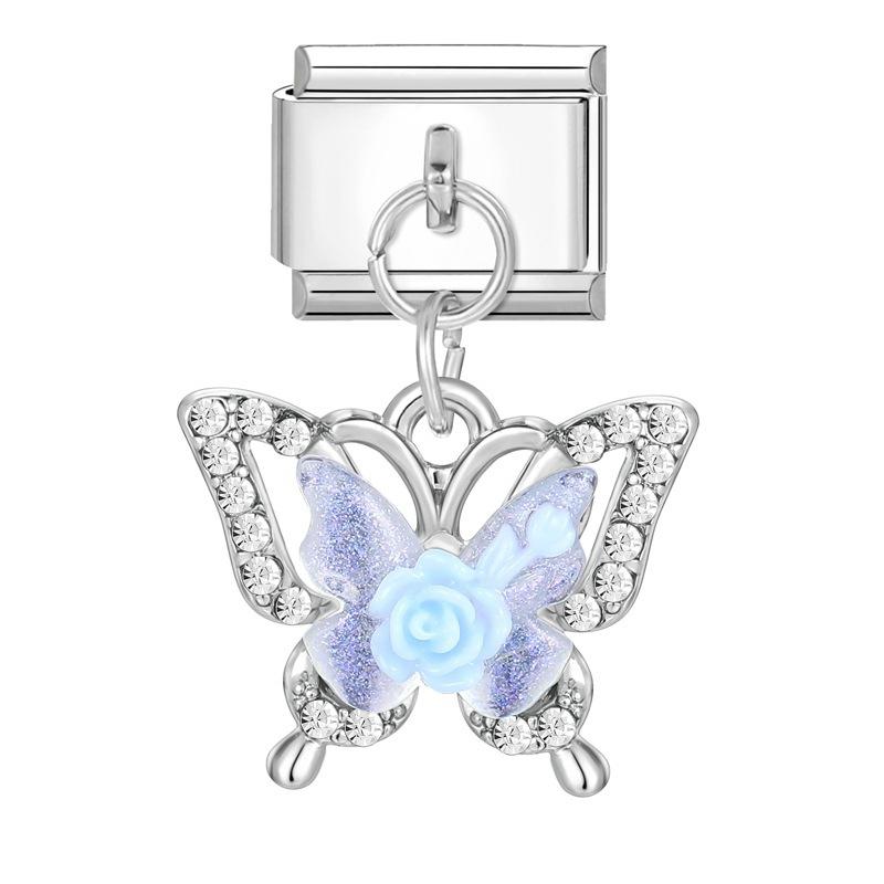 Italian Charm Bracelet Charms Dreamy Moon Butterfly Starfish Shell Pendant Diy Removable Module Link Bracelet Accessories Gifts