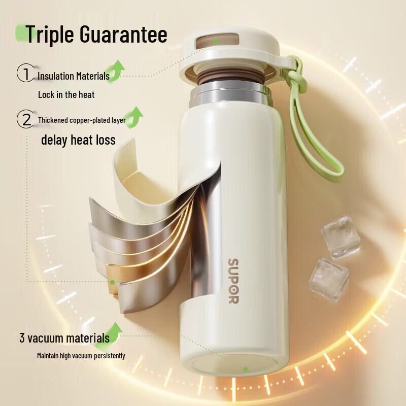 SUPOR 316L Stainless Steel Portable Insulated Bottle