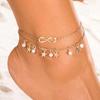 Bohemian Retro Tassel & Pearl Double-Layer Star Anklet