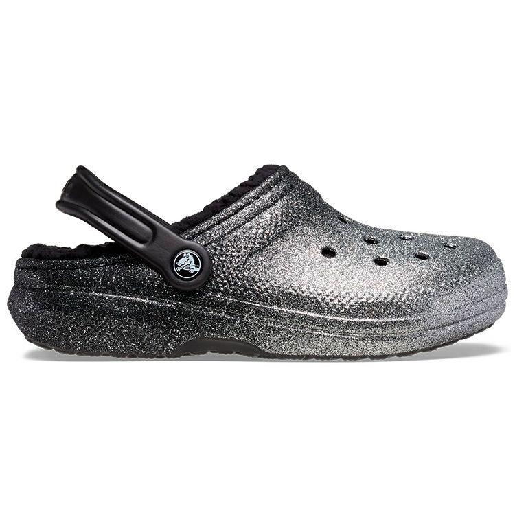 Crocs Classic Clog Comfortable Versatile Beach Sandals Women Footwear Black Silver 205842-067