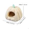 Cat Nest Teddy Kennel Cozy Velvet PP Warm Semi Enclosed Puppy Bed House for 4-10 kg Kitten All