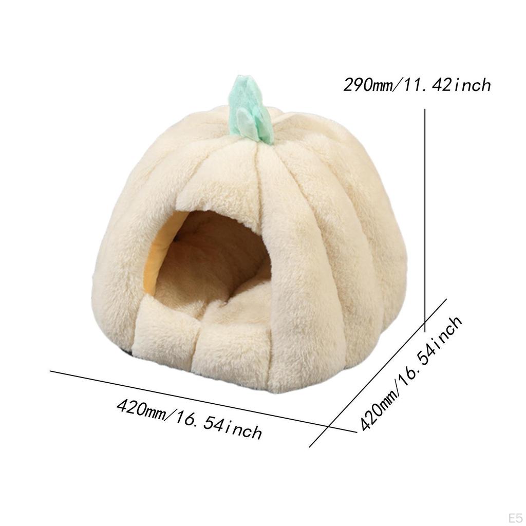 Cat Nest Teddy Kennel Cozy Velvet PP Warm Semi Enclosed Puppy Bed House for 4-10 Kg Kitten All