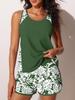 European and American large size split swimsuit tankini slightly fat meat cover beach vacation hot spring two-piece set