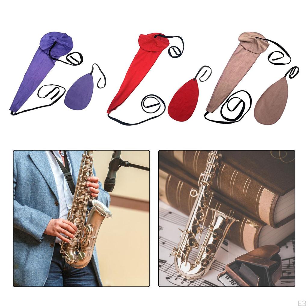 2 Pieces Saxophone Cleaning Cloth Flute Piccolo Soft Convenient Flexible Sax Neck Accessory
