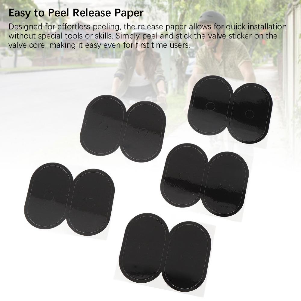 20PCS Black Tire Valve Stickers Plastic,resin Bike Air Nozzle Stickers  Bicycle Wheel Valve Area