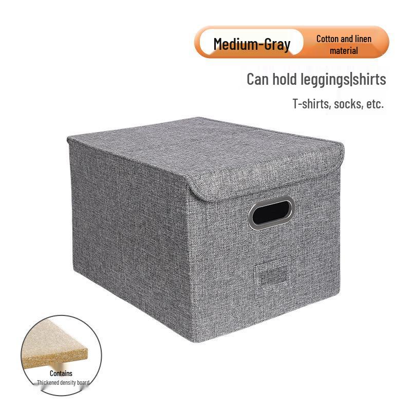 

Foldable, Stackable Flip-Top Clothing Storage Bin - Portable and Durable for Closet and Desktop Organization