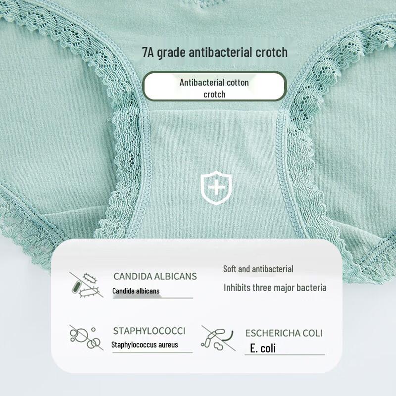 FitonTon Women's 3-Pack High Waist Tummy Control Lace Briefs