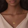 Golden Necklace 925 Sterling Silver Sun Moon Classic Simple Adjustable Necklace for Women Girl Fashion Jewelry Gifts