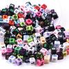 100 Stück 7mm Quadratische Acryl Buchstabenperlen Gemischtes Alphabet Lose Abstandshalterperlen Für Schmuckherstellung DIY Armbänder Halsketten Zubehör