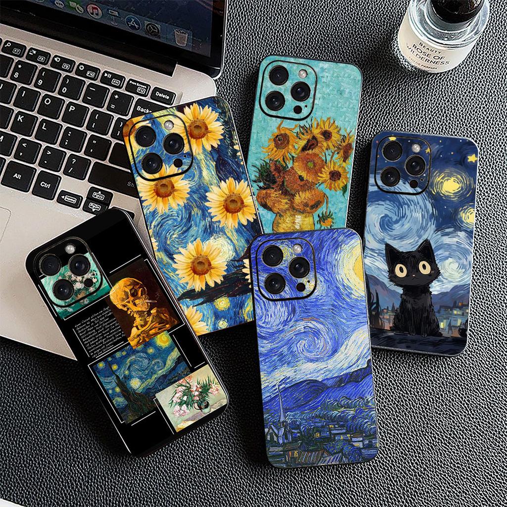 Cover for Apple iPhone 12 13 Pro Max Mini ProMax X XR Air XS 12Pro 13Pro Casing Phone Case Starry Night Van Gogh Sky Art