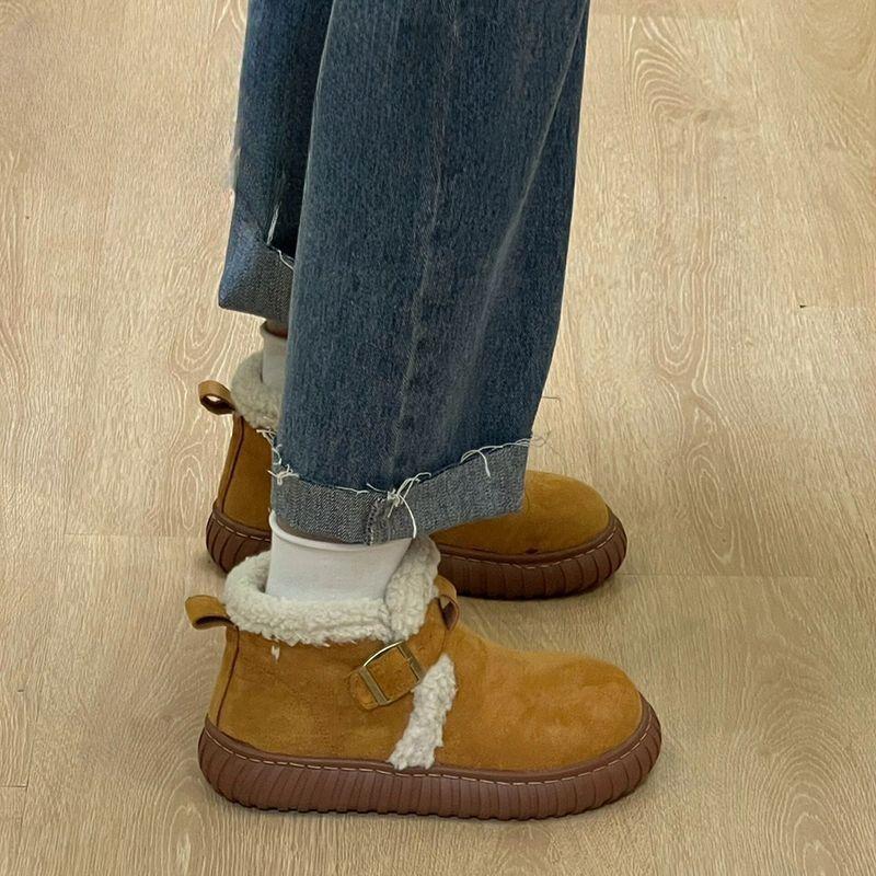 Mao Mao Shoes Snow Boots Children 2025 Autumn and Winter New Thick-soled Piled Thickened Non-slip Cotton Shoes Women's Shoes Ins Tide